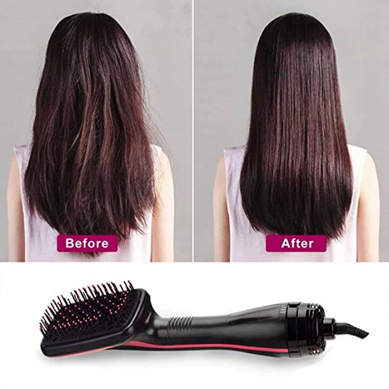 Hot Sale One Step Hair Comb Negative Ion Hair Dryer Brush Curling Straight Wet And Dry Straight Curler Hot Air Comb - Image 5