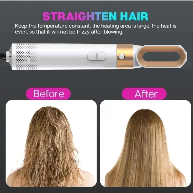 5 In 1 Hair Dryer Brush And Styler Kit Professional Hot Air Comb Curling Iron Hair Straightener For Volumizing And Styling - Image 35
