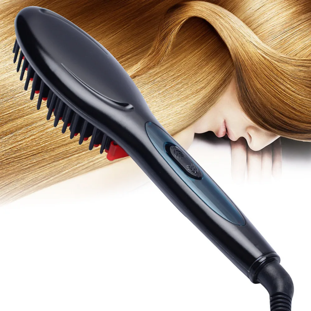 New Professional Electric Hair Straightener Comb Hair Brush Straightening Irons EU/ US/ UK/AU Plug - Image 2