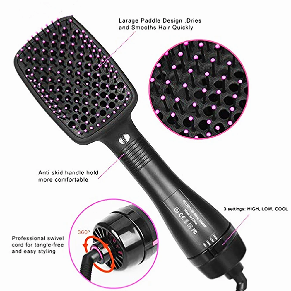 Hot Sale One Step Hair Comb Negative Ion Hair Dryer Brush Curling Straight Wet And Dry Straight Curler Hot Air Comb - Image 10