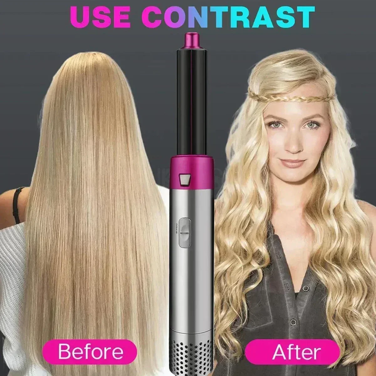 5 In 1 Hair Dryer Brush And Styler Kit Professional Hot Air Comb Curling Iron Hair Straightener For Volumizing And Styling - Image 36