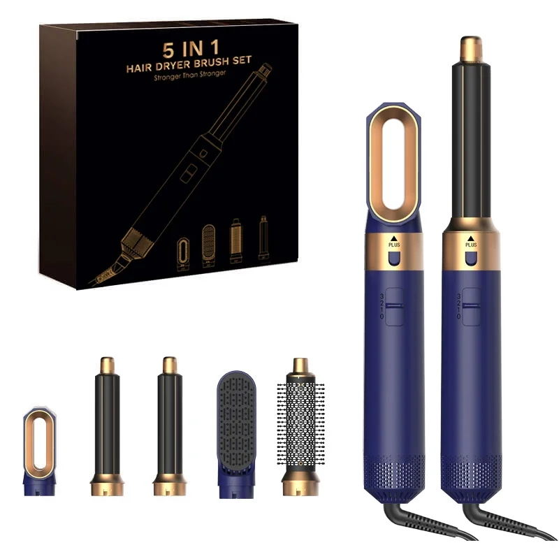 5 In 1 Hair Dryer Brush And Styler Kit Professional Hot Air Comb Curling Iron Hair Straightener For Volumizing And Styling - Image 14