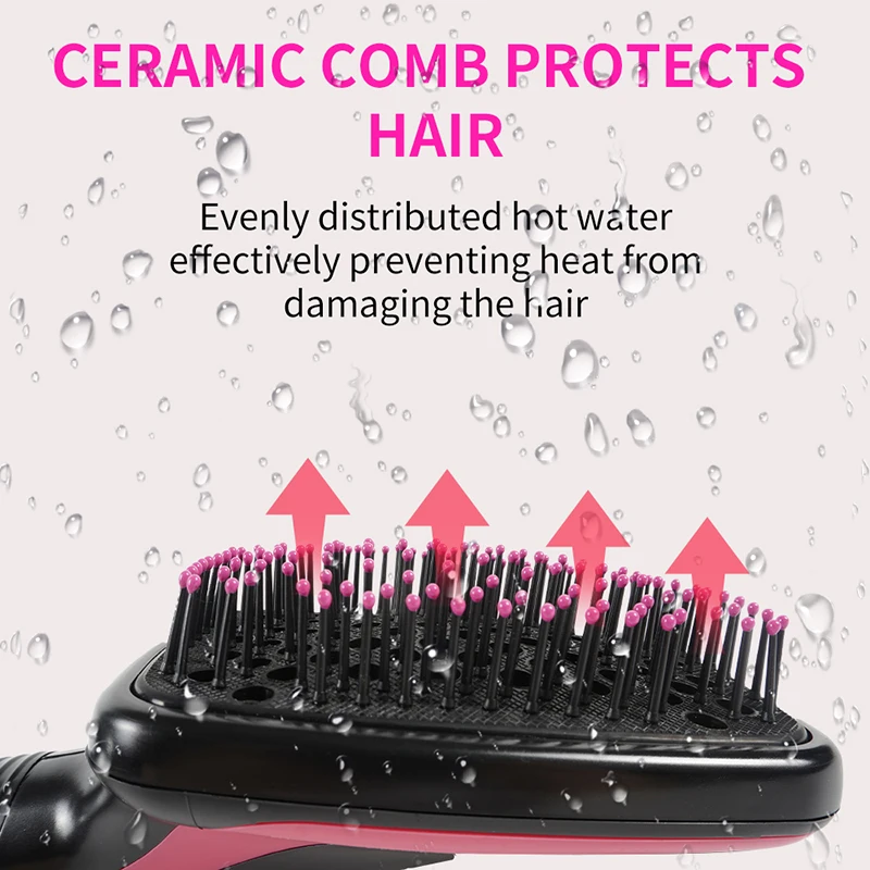 Hot Sale One Step Hair Comb Negative Ion Hair Dryer Brush Curling Straight Wet And Dry Straight Curler Hot Air Comb - Image 11