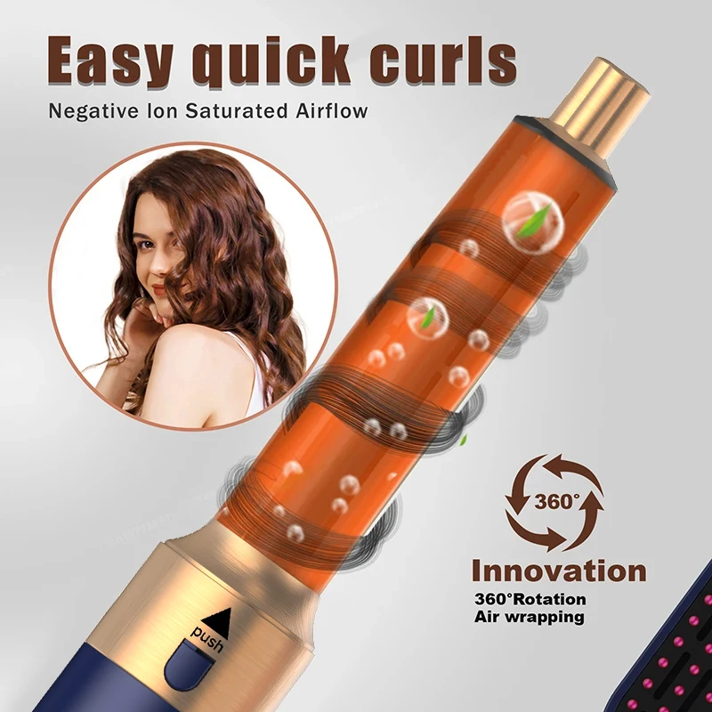 5 In 1 Hair Dryer Brush And Styler Kit Professional Hot Air Comb Curling Iron Hair Straightener For Volumizing And Styling - Image 39