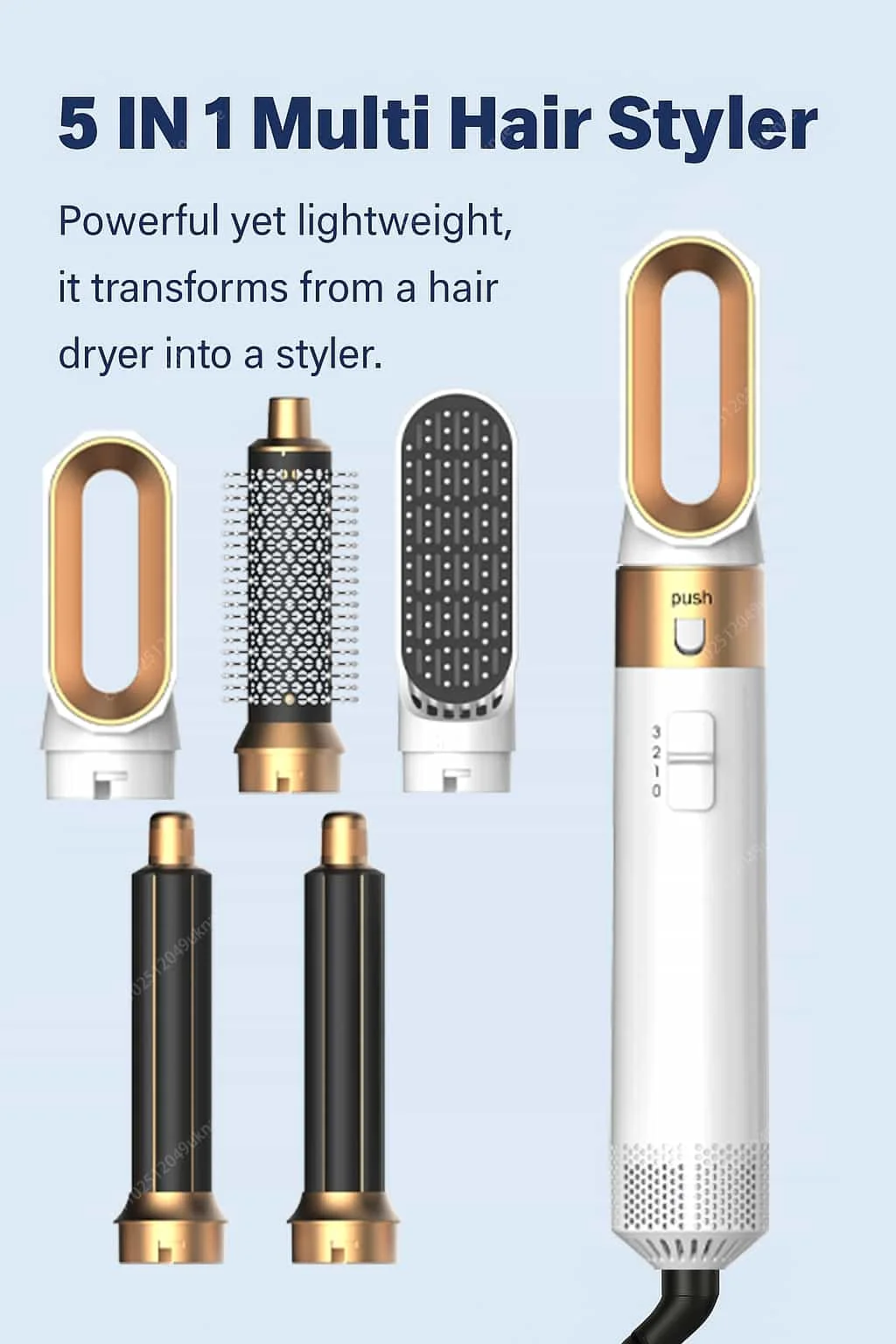 5 In 1 Hair Dryer Brush And Styler Kit Professional Hot Air Comb Curling Iron Hair Straightener For Volumizing And Styling - Image 22