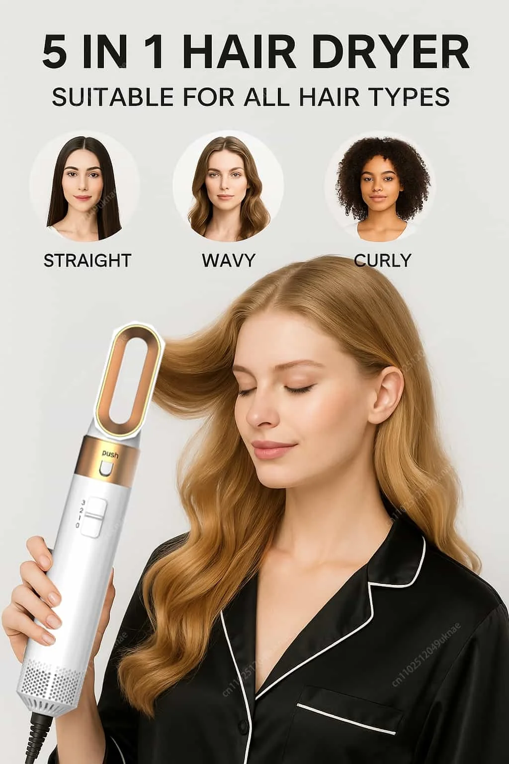 5 In 1 Hair Dryer Brush And Styler Kit Professional Hot Air Comb Curling Iron Hair Straightener For Volumizing And Styling - Image 21