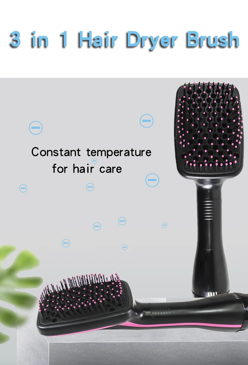 Hot Sale One Step Hair Comb Negative Ion Hair Dryer Brush Curling Straight Wet And Dry Straight Curler Hot Air Comb - Image 7